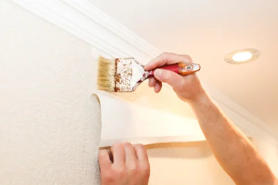 Pose de papier peint à Eccica-Suarella — revêtements muraux et toiles de verre